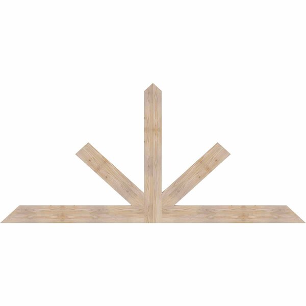 Ekena Millwork Saratoga Smooth Timber Gable Bracket, Douglas Fir, 96"W x 44"H x 1 1/2"D x 5 1/2"F, 11/12 Pitch GBW096X44X0206SAR00SDF - main
